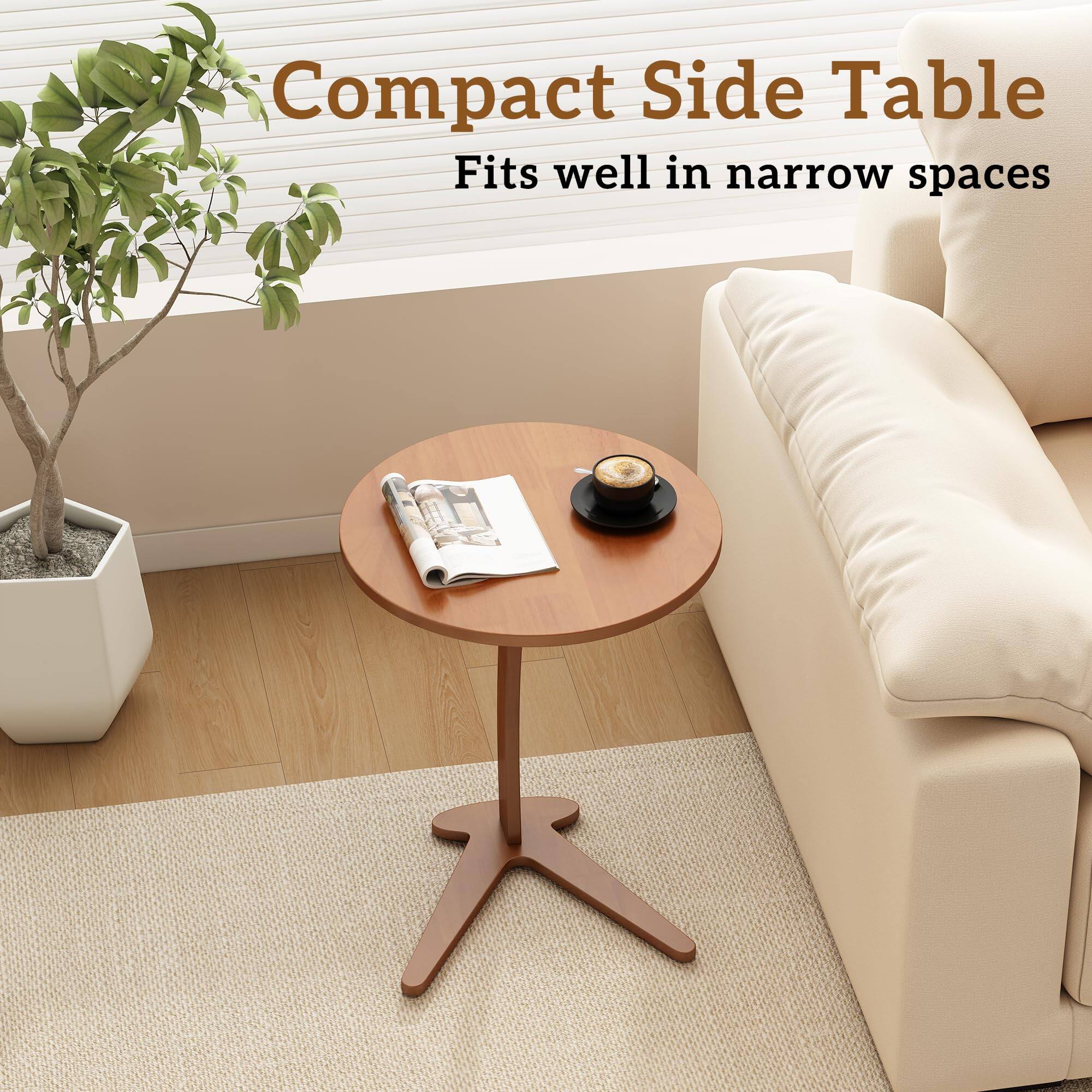 Compact Side Table  
Fits well in narrow spaces