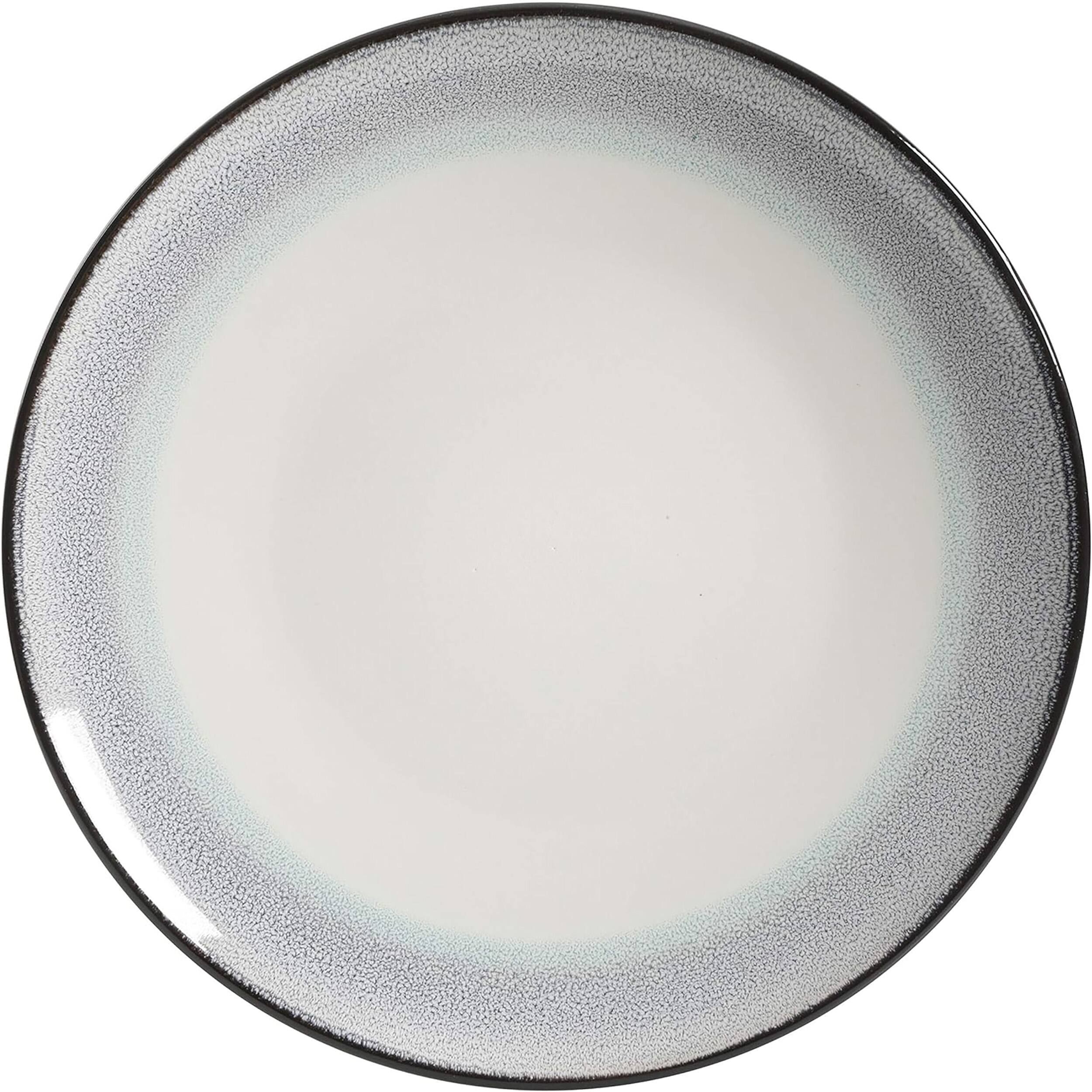 Alt View 3. Gibson - Gibson Elite Rings of Saturn 16 Piece Reactive Glaze Stoneware Dinnerware Set in Teal - Teal.