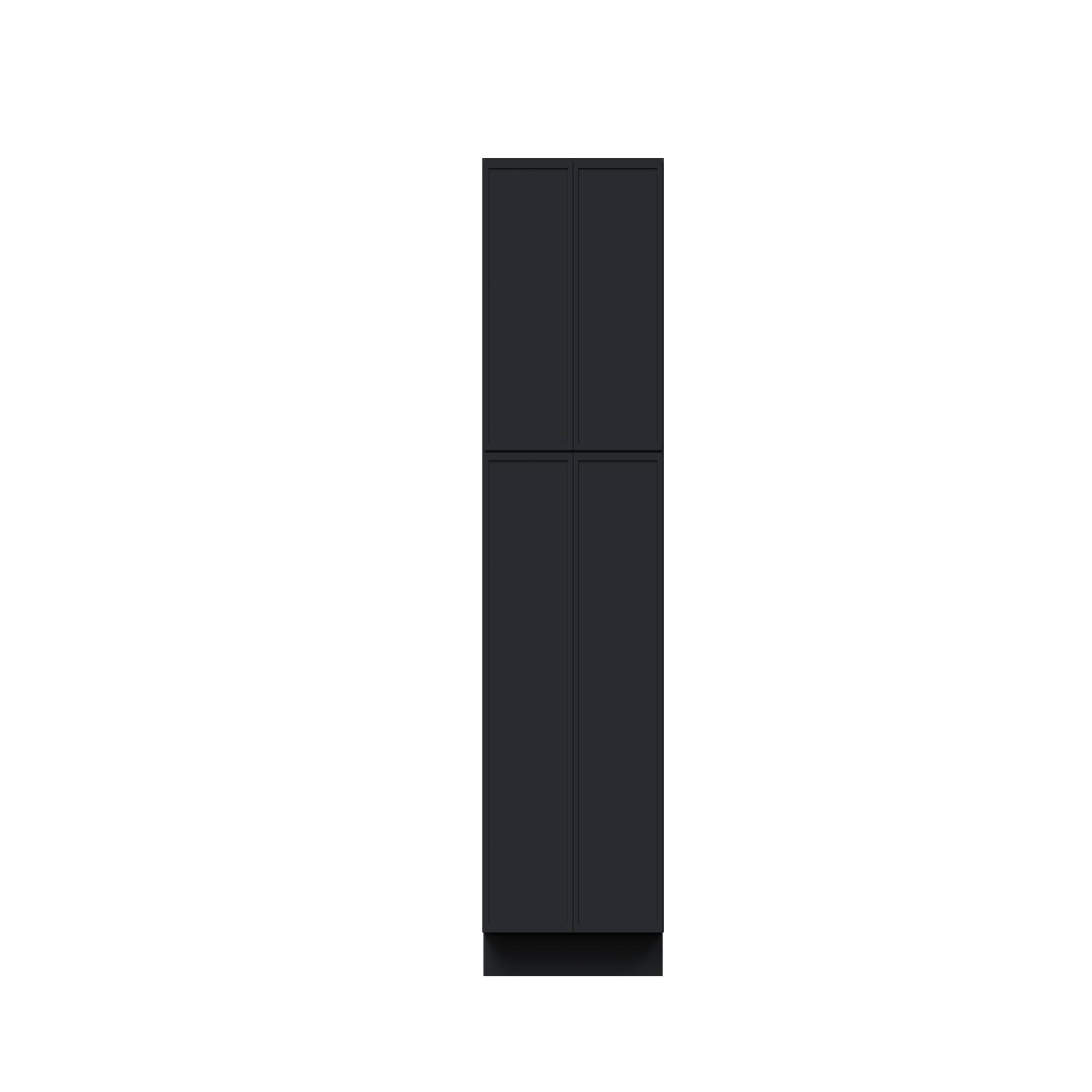 Alt View 1. Boyel Living - 30-in W x 84-in H x 27-in D Shaker RTA Kitchen Pantry Tall Cabinet with Soft-Close - Black.
