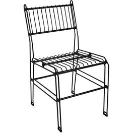 Sunnydaze - Indoor and Outdoor Steel Wire Dining Chair - Black
