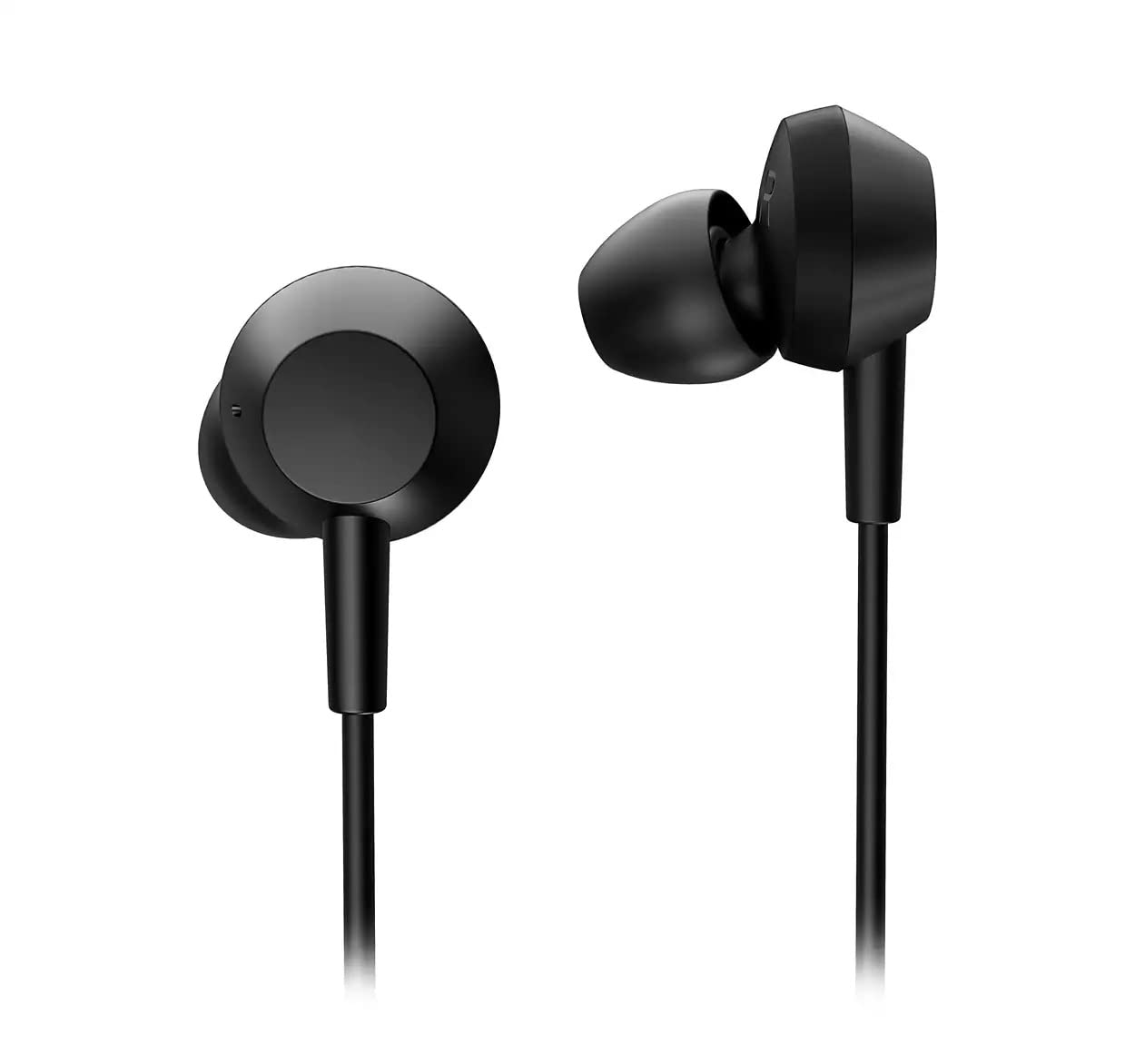 Alt View 2. Philips - In-Ear USB C Wired Earbuds With Mic, Powerful Bass, In Ear Headphones, TAE5008 - Black.