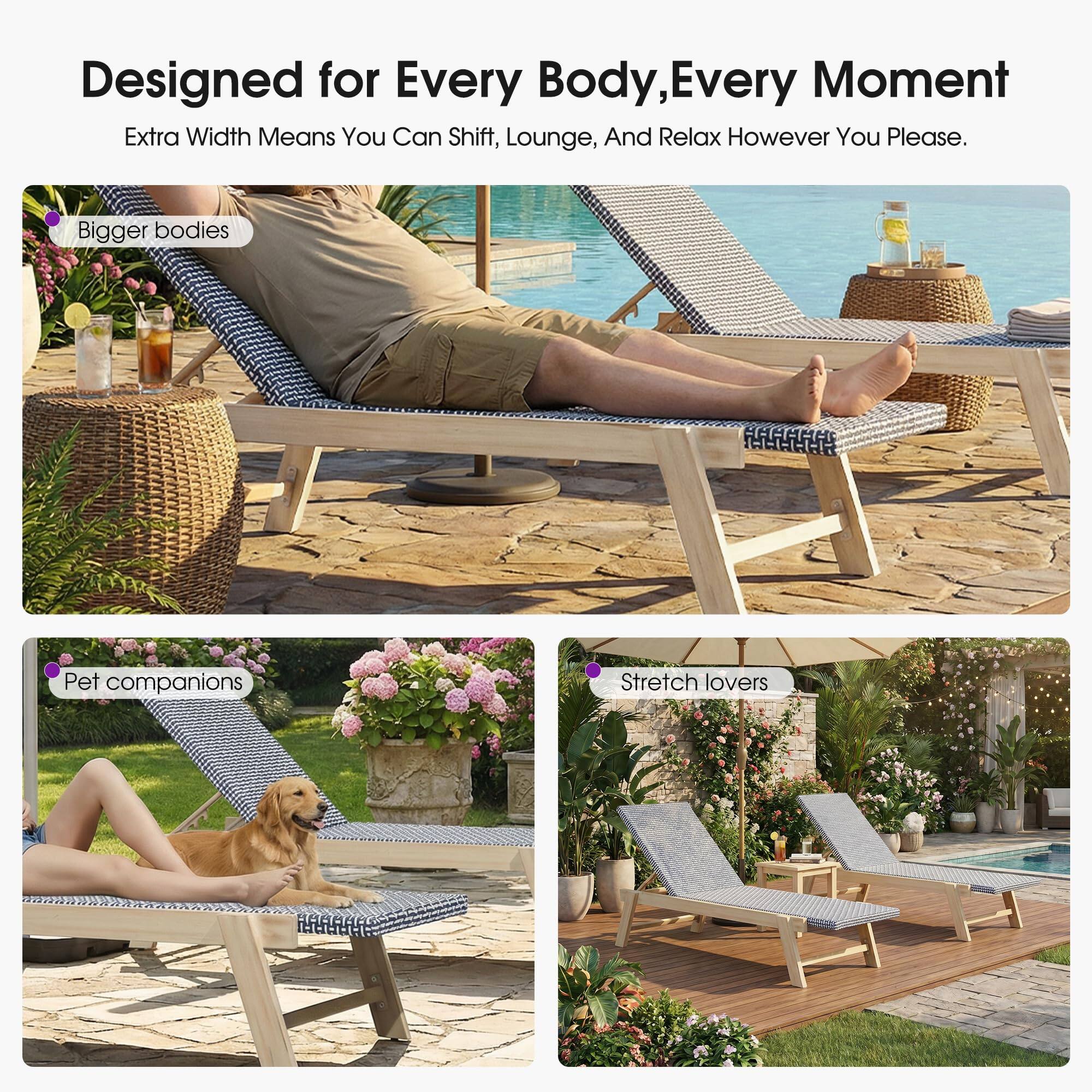 Designed for Every Body, Every Moment  
Extra Width Means You Can Shift, Lounge, And Relax However You Please.  

Bigger bodies  
Pet companions  
Stretch lovers