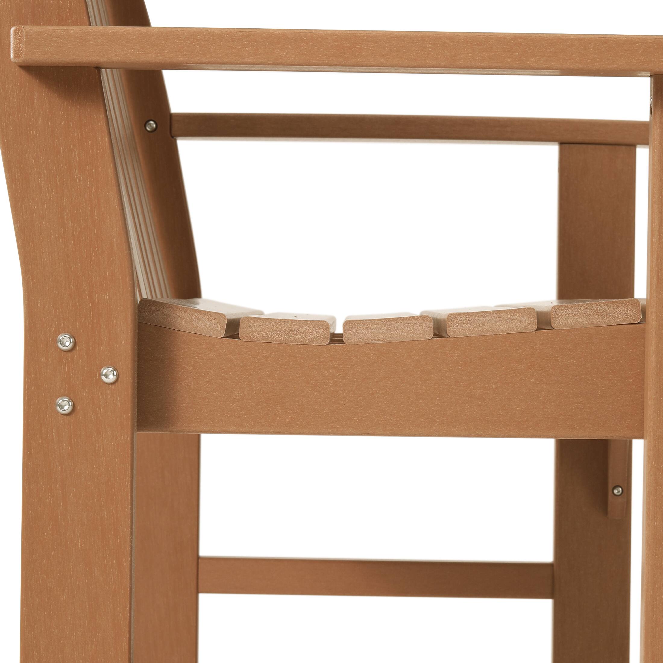 Alt View 6. WestinTrends - WestinTrends Malibu Outdoor 2-Person All-Weather HDPE Front Porch Garden Bench - Teak.