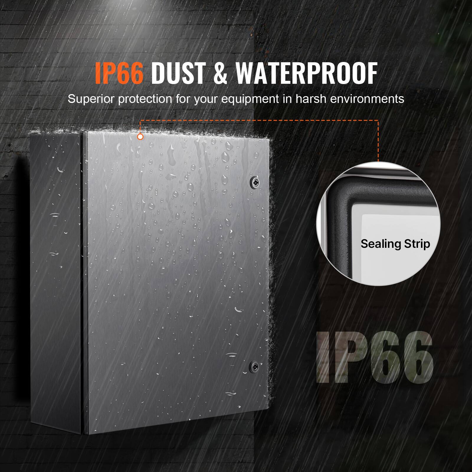 IP66 DUST & WATERPROOF  
Superior protection for your equipment in harsh environments  
Sealing Strip