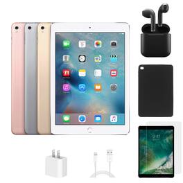 Apple - Refurbished Excellent - Refurbished iPad Pro 9.7 (1st Gen) (WiFi + Cellular Unlocked) 32GB w/ Case, Wireless Earbuds, Screen Protector - Silver