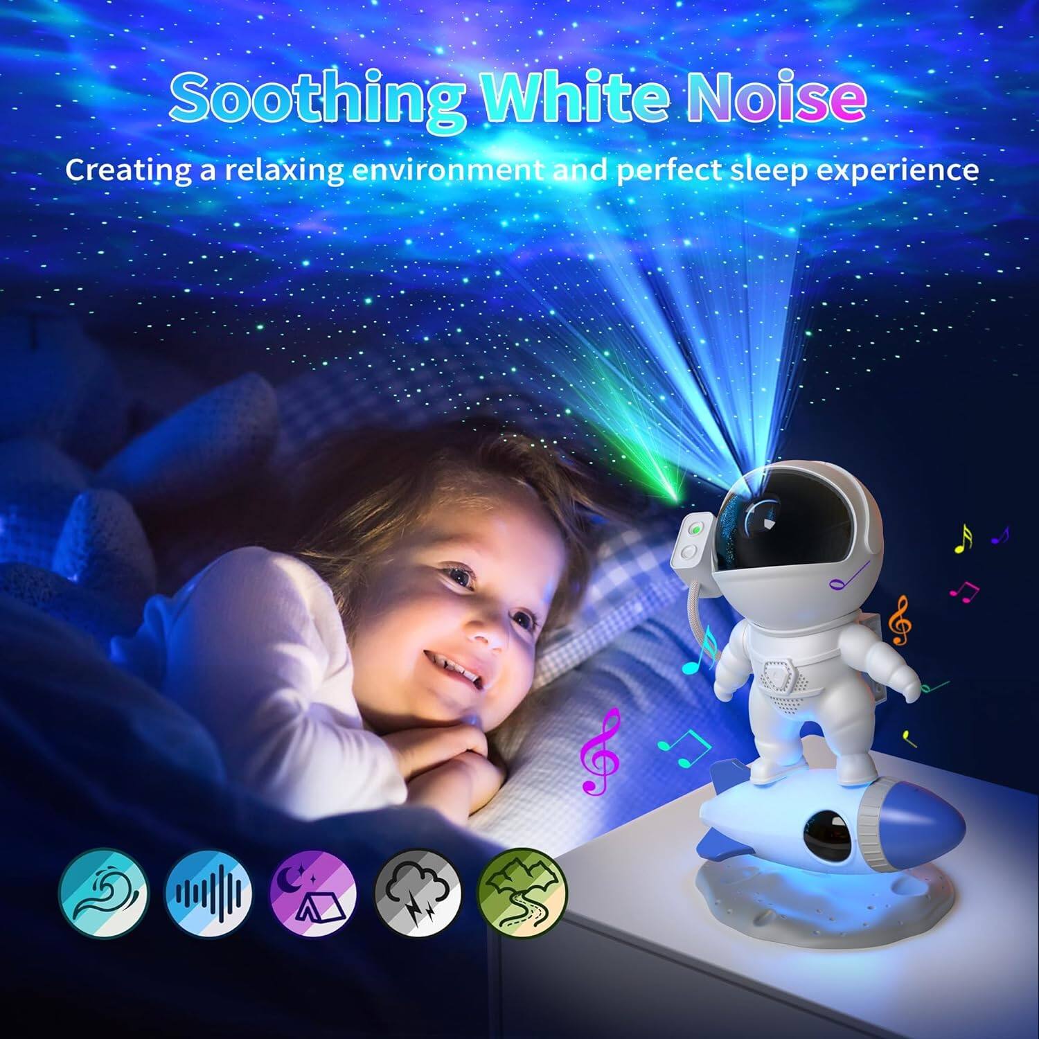 Soothing White Noise  
Creating a relaxing environment and perfect sleep experience