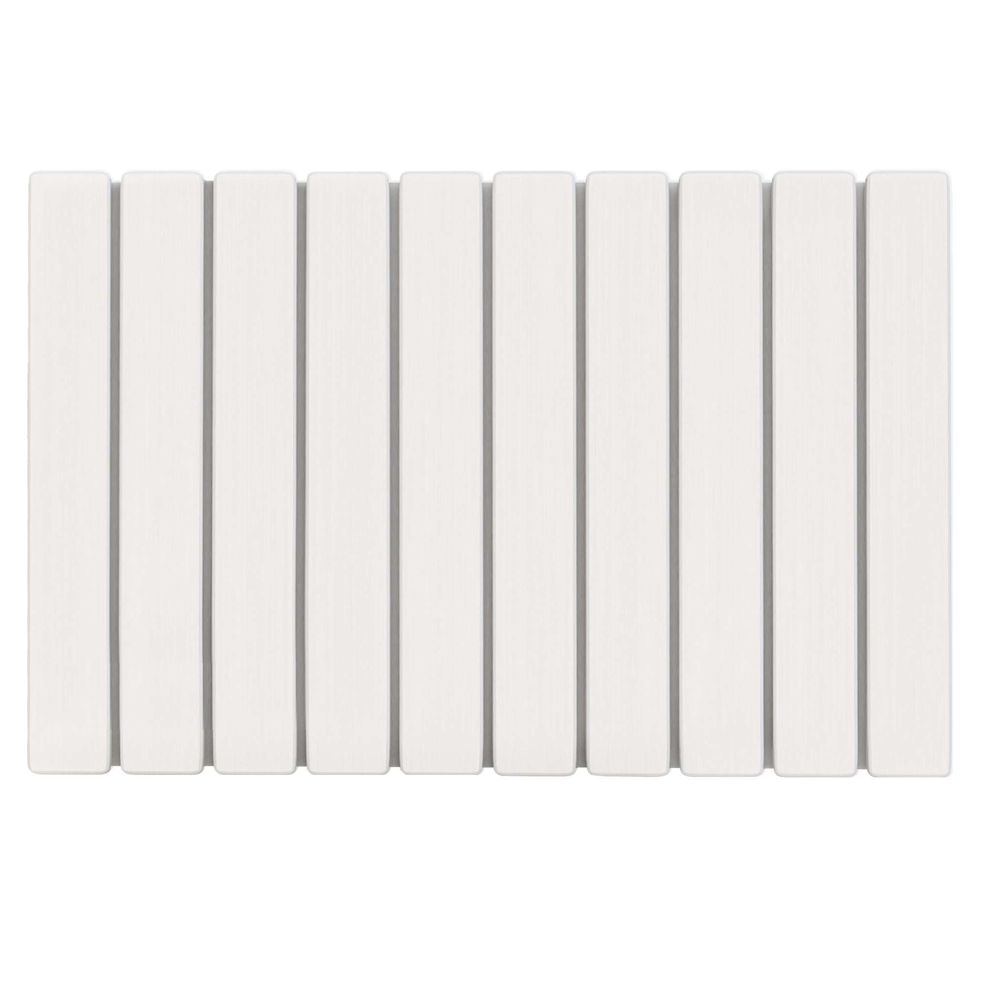 Paradigms Interiors - Foldable Stone Bath Mat Quick-dry Diatomaceous Earth Rug With Pvc Anti-slip Base Bathroom Kitchen Pet-friendly Water Ab - White