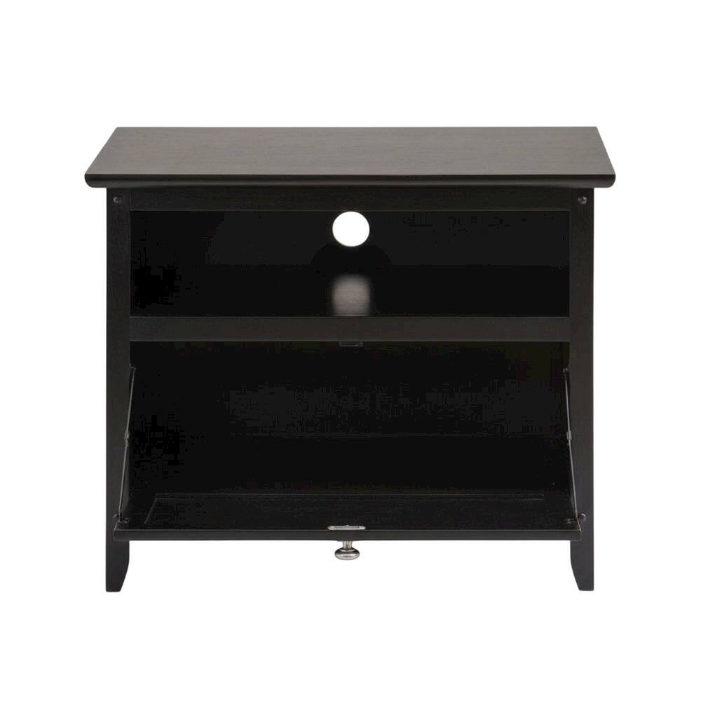 Alt View 3. FurniFact - Dark Espresso TV Stand with Solid Wood Construction and Transitional Style - Brown.