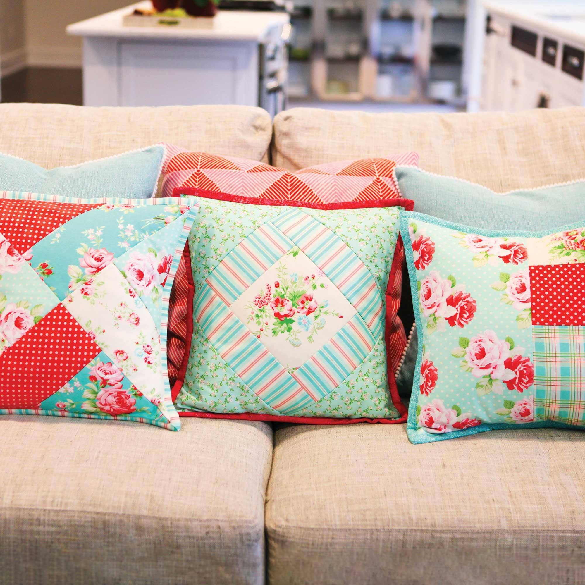 Angle. AccuQuilt - Quilt As You Go Pillow Covers - 3/pack.