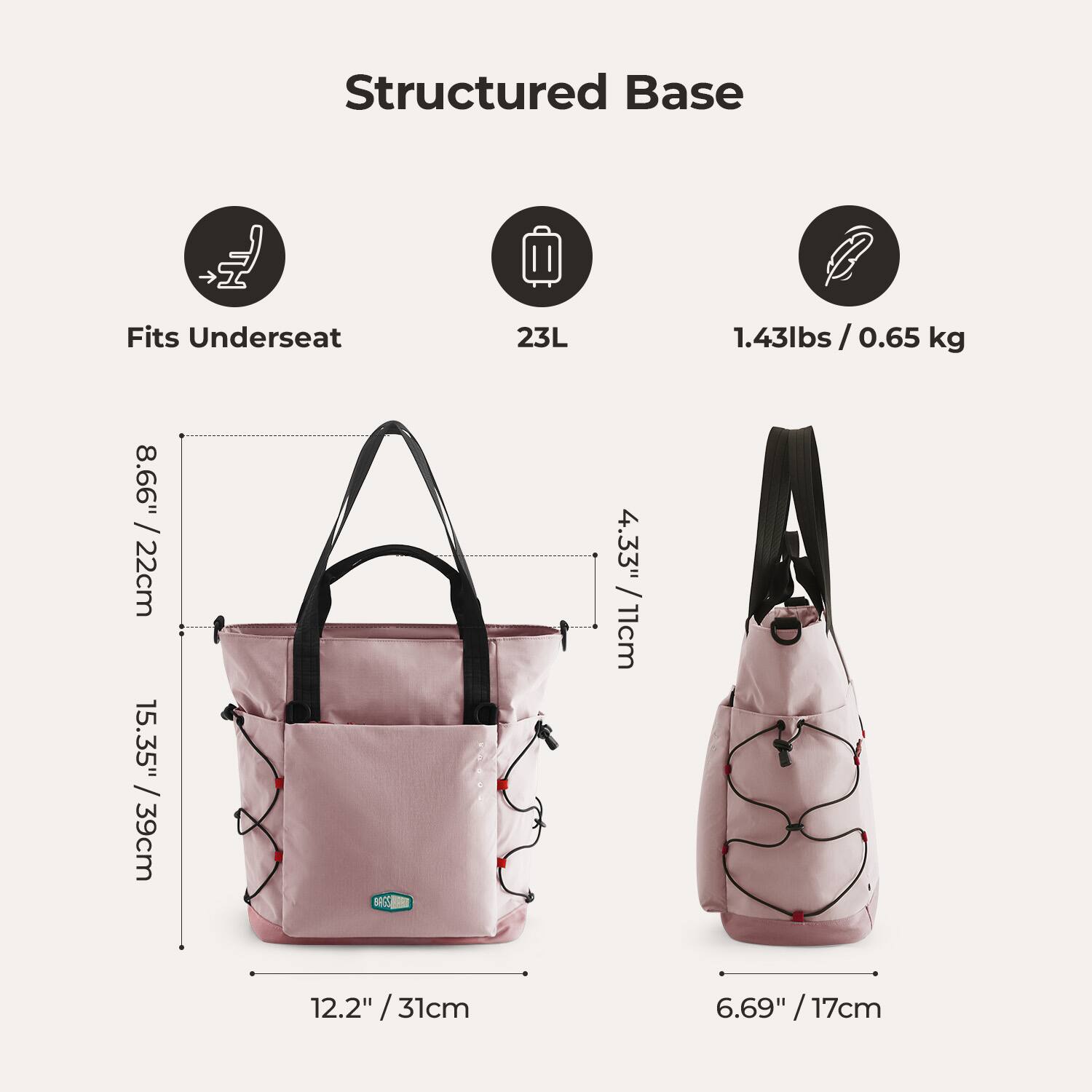 Structured Base

Fits Underseat

8.66" / 22cm

15.35" / 39cm

4.33" / 11cm

1.43lbs / 0.65 kg

12.2" / 31cm

6.69" / 17cm