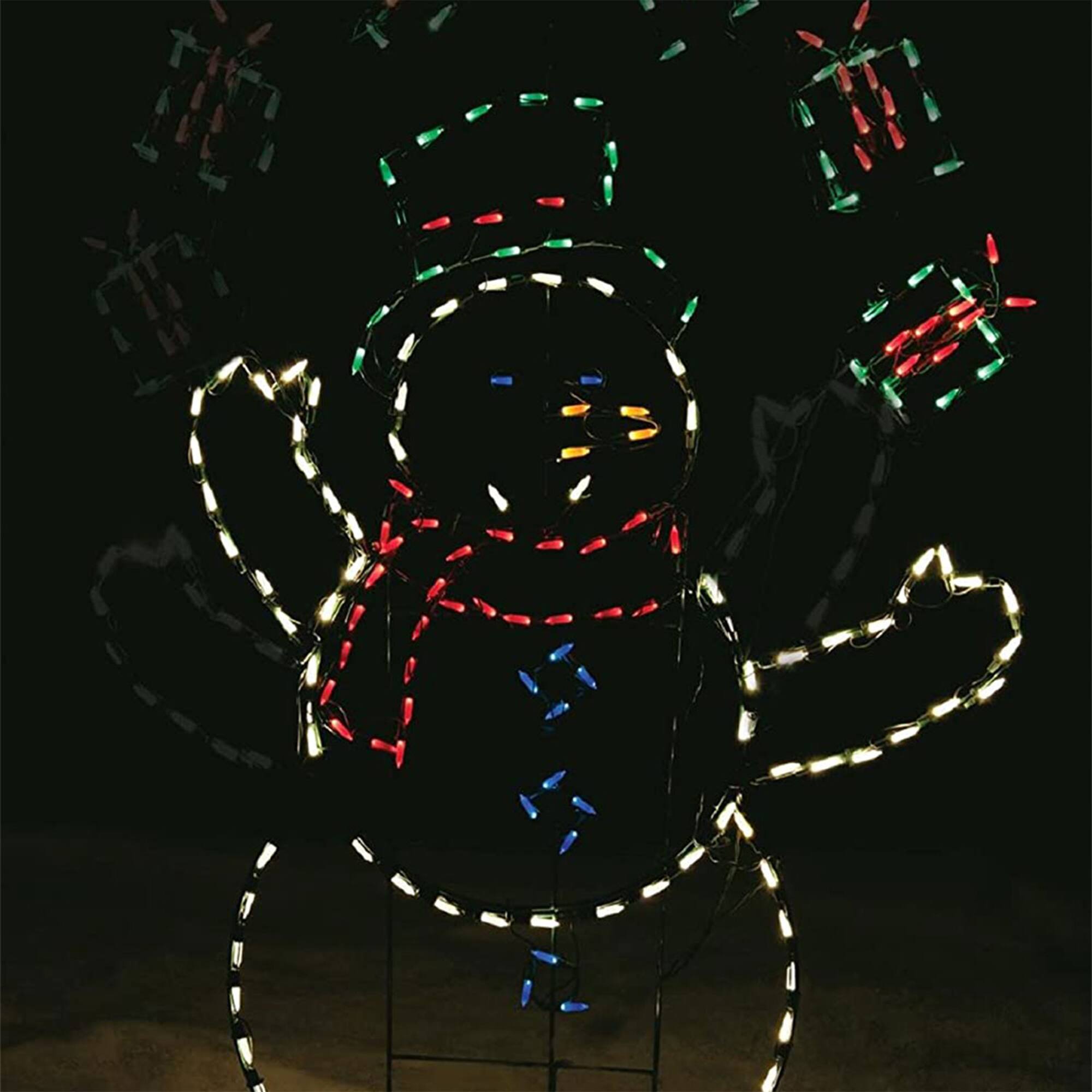 Alt View 7. ProductWorks - ProductWorks 60" Pro-Line LED Animation Juggling Snowman Christmas Yard Decor - Multicolored.