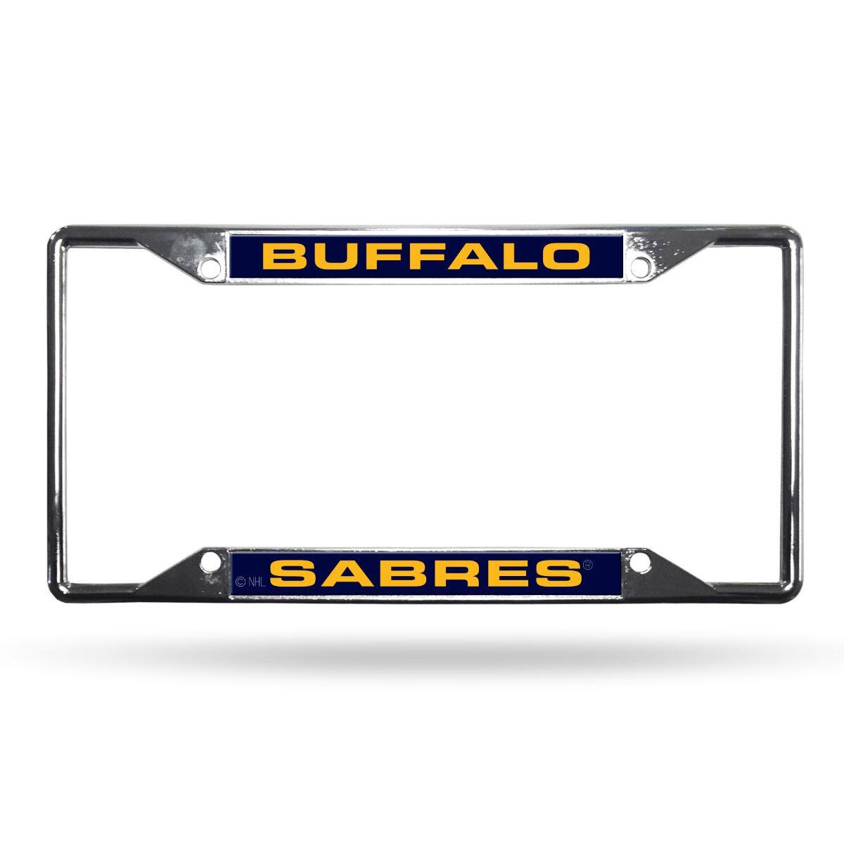 Buffalo Sabres NHL 4-Corner Chrome Metal Laser Cut License Plate Frame