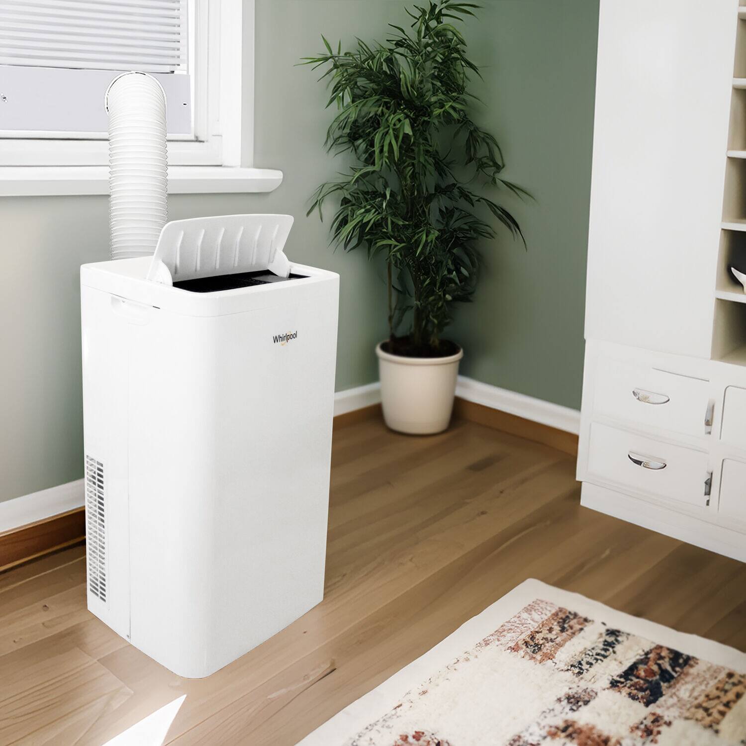Alt View 26. Whirlpool - 14,000 BTU ASHRAE (10,000 BTU SACC) Portable Air Conditioner - white.