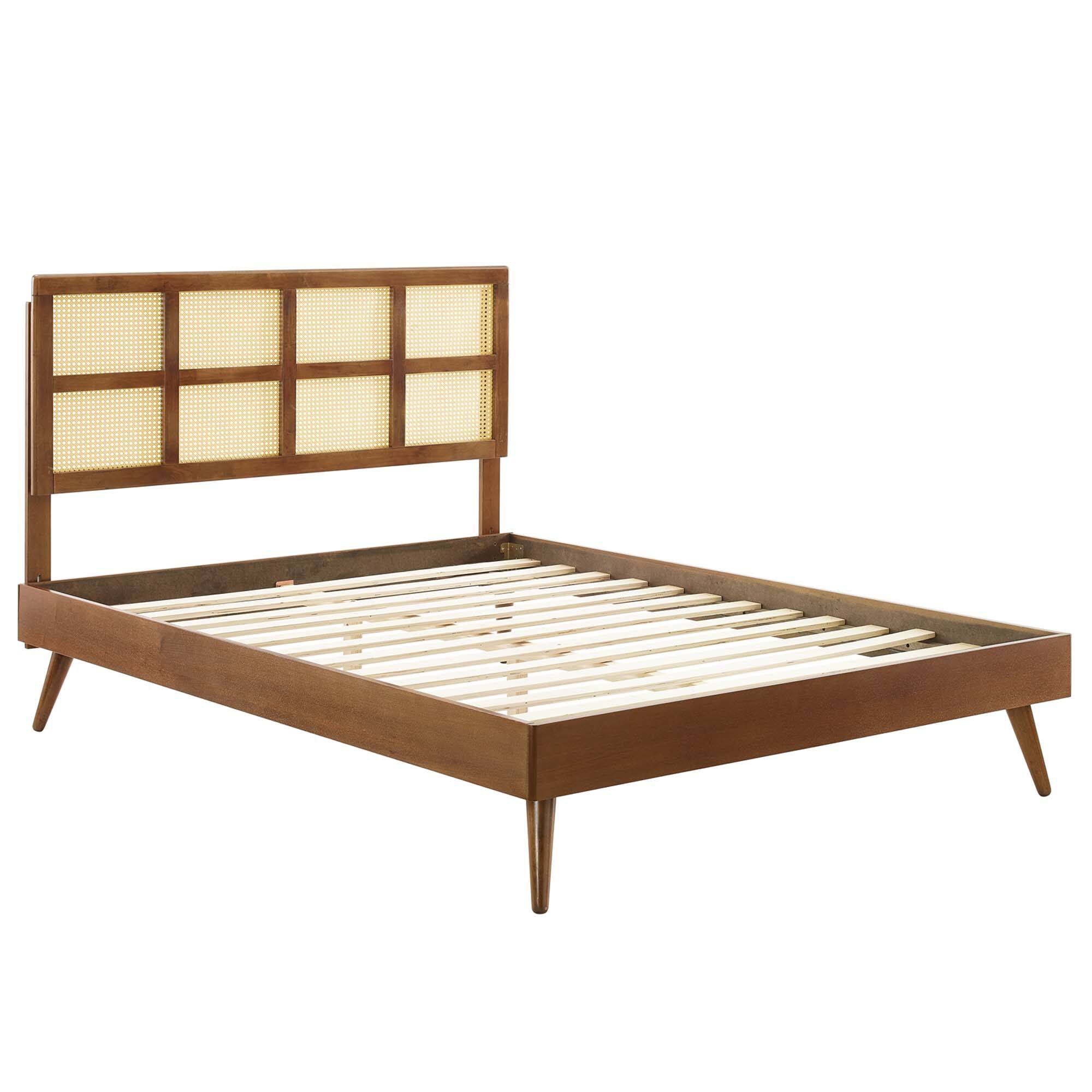 Back. Modway - Resort Performance Velvet Arched Round Twin Platform Bed - Brown.