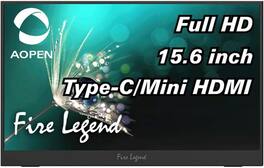 Acer - Refurbished Excellent - 16PM1Q 15.6" IPS Monitor 60Hz 1920x1080 FullHD 5ms 250Nit HDMI USB - Gray