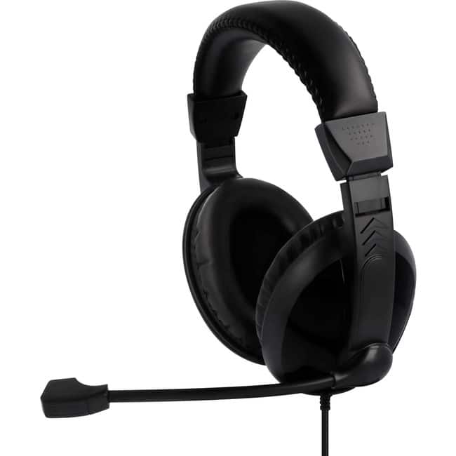 Visiontek - VTK-SH20 Stereo Headset with Adjustable Boom Mic - Stereo - Mini-phone (3.5mm) - Wired - 32 Ohm - 20 Hz to 20 - Red