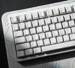 Womier - PBT Keycaps, Cherry Profile Dye-Sub Theme Keycaps for Cherry Gateron MX Switches Mechanical Keyboards - White-132 Keys