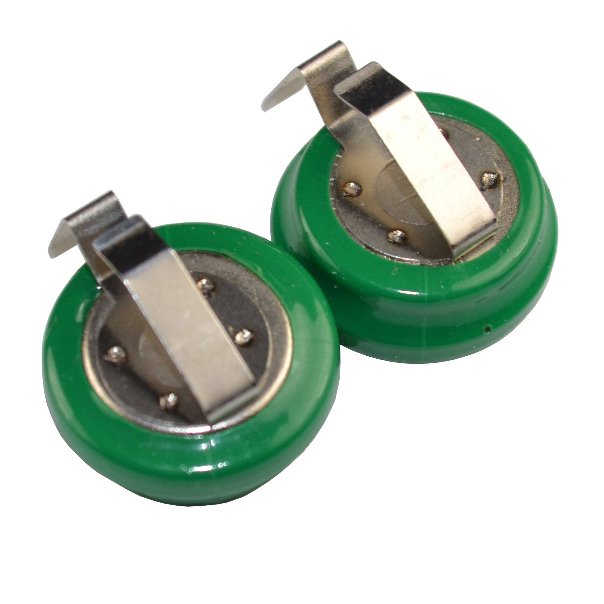 Angle. HQRP - 2-Pack 2.4 V 80 mAh Ni-MH Memory Backup Batteries with Spring Tabs for V80H.