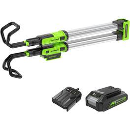 Greenworks - 24V Underhood Work Light, 1200 Lumen LED Light Bar with 2Ah Battery and Charger - Green
