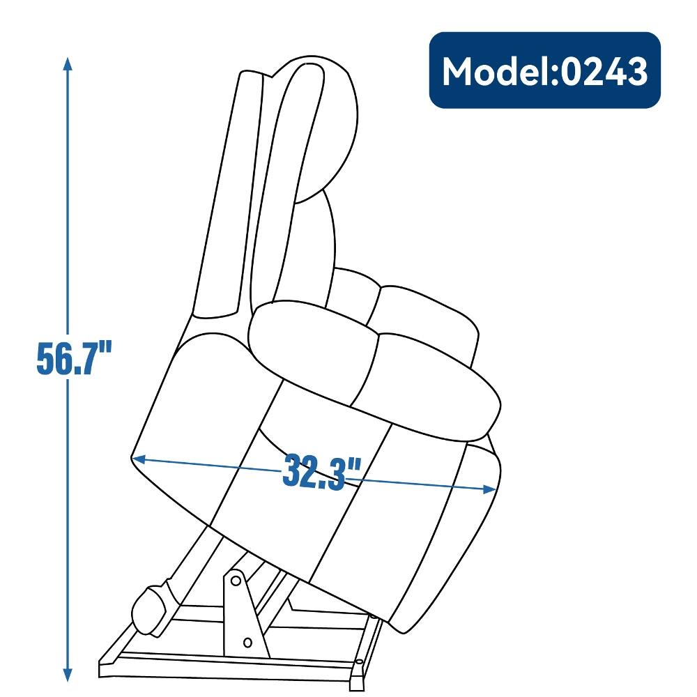 Model: 0243  
56.7"  
32.3"