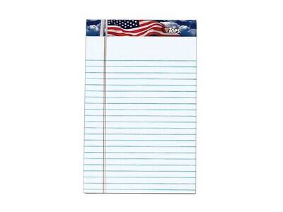 Alt View 1. TOPS - American Pride Notepads, 5" x 8", Narrow Ruled, 50 Sheets/Pad, 12 Pads/Pack - White.