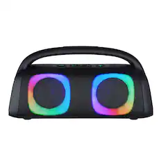 Front. iQ Sound - IQ Sound Portable Bluetooth Speaker with RGB Lights.