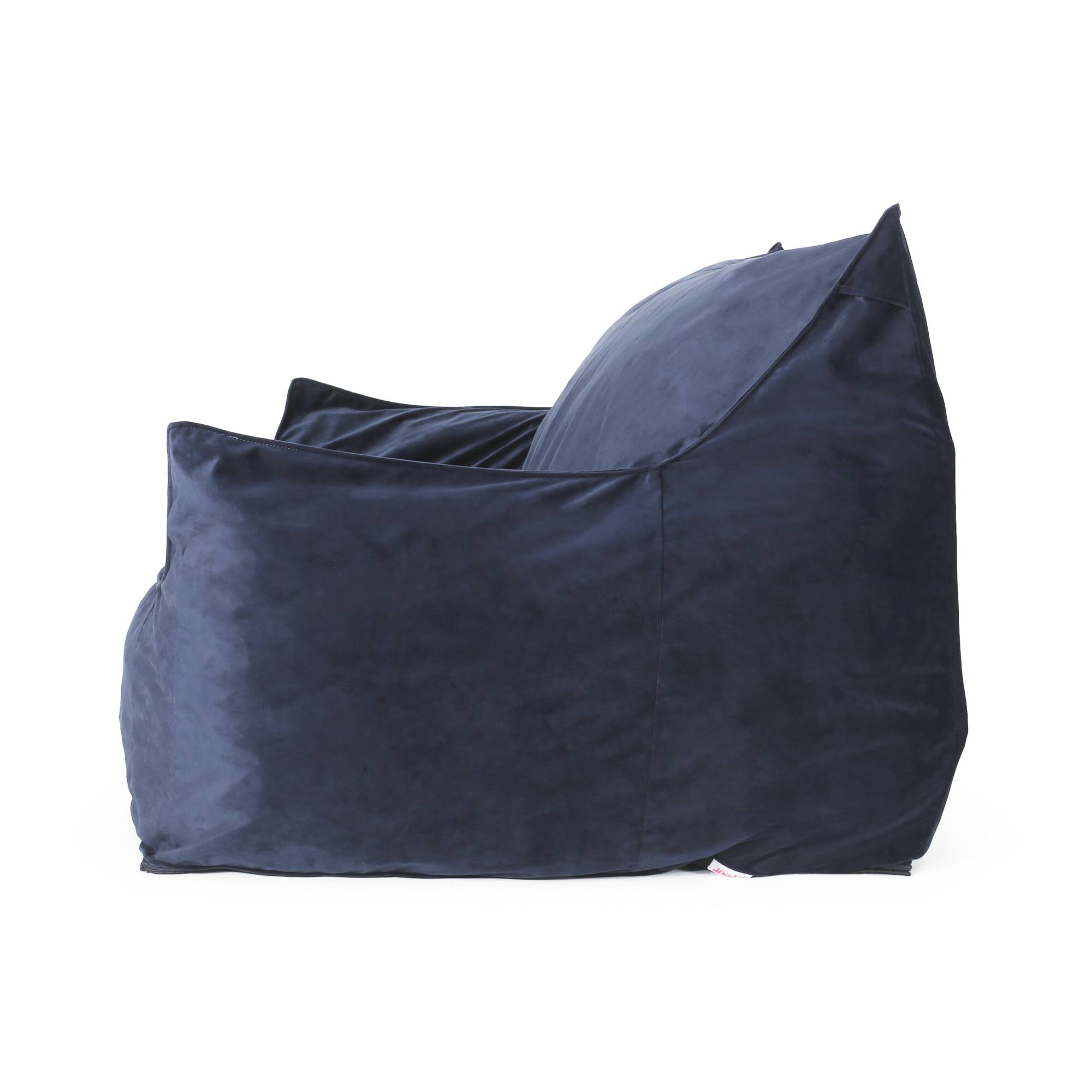 Alt View 1. GOODSILO - Premium Oversized Velvet Bean Bag Chair with Armrests for Ultimate Comfort and Style - Dark Blue.