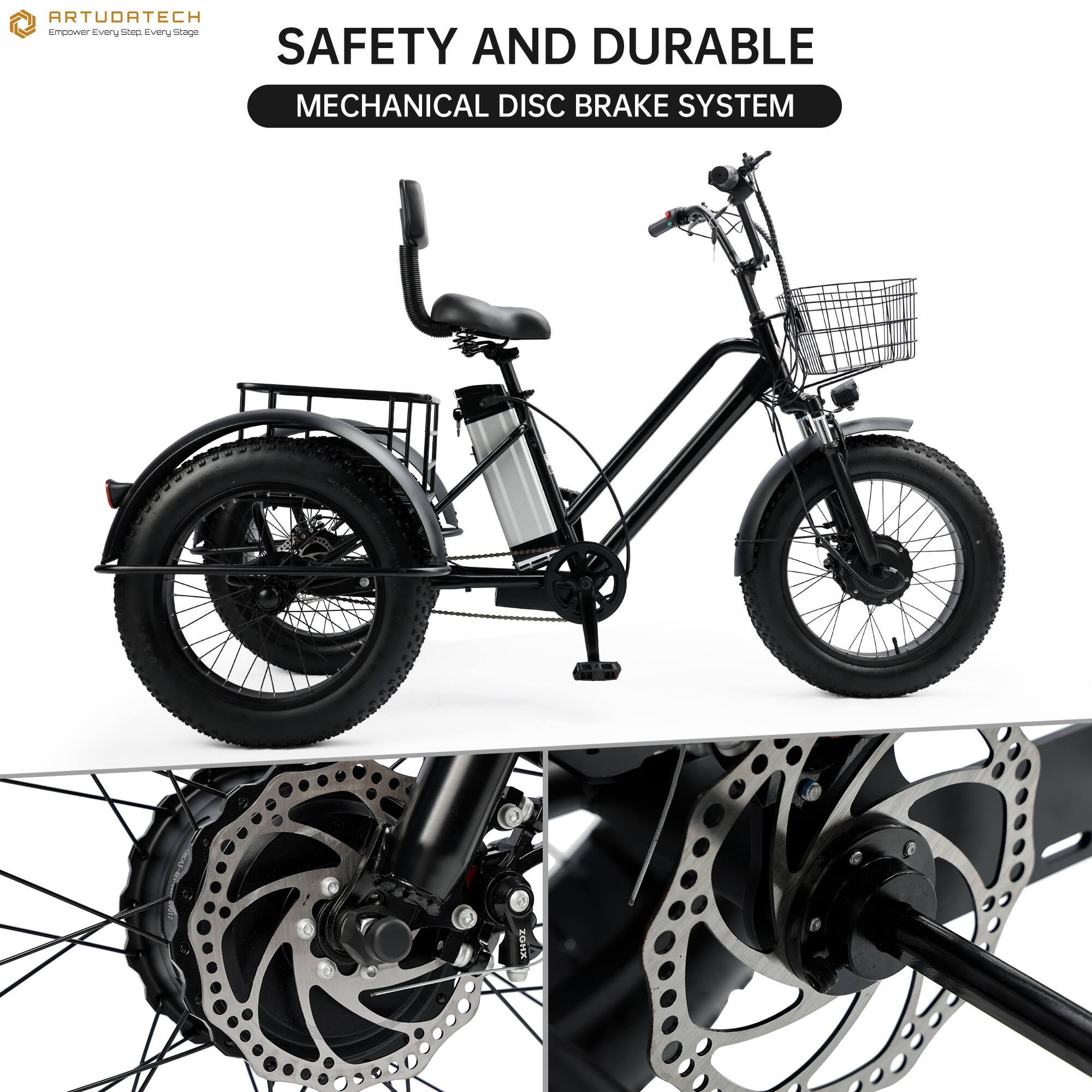 ARTUDATECH  
Empower Every Step Every Stage  

SAFETY AND DURABLE  
MECHANICAL DISC BRAKE SYSTEM
