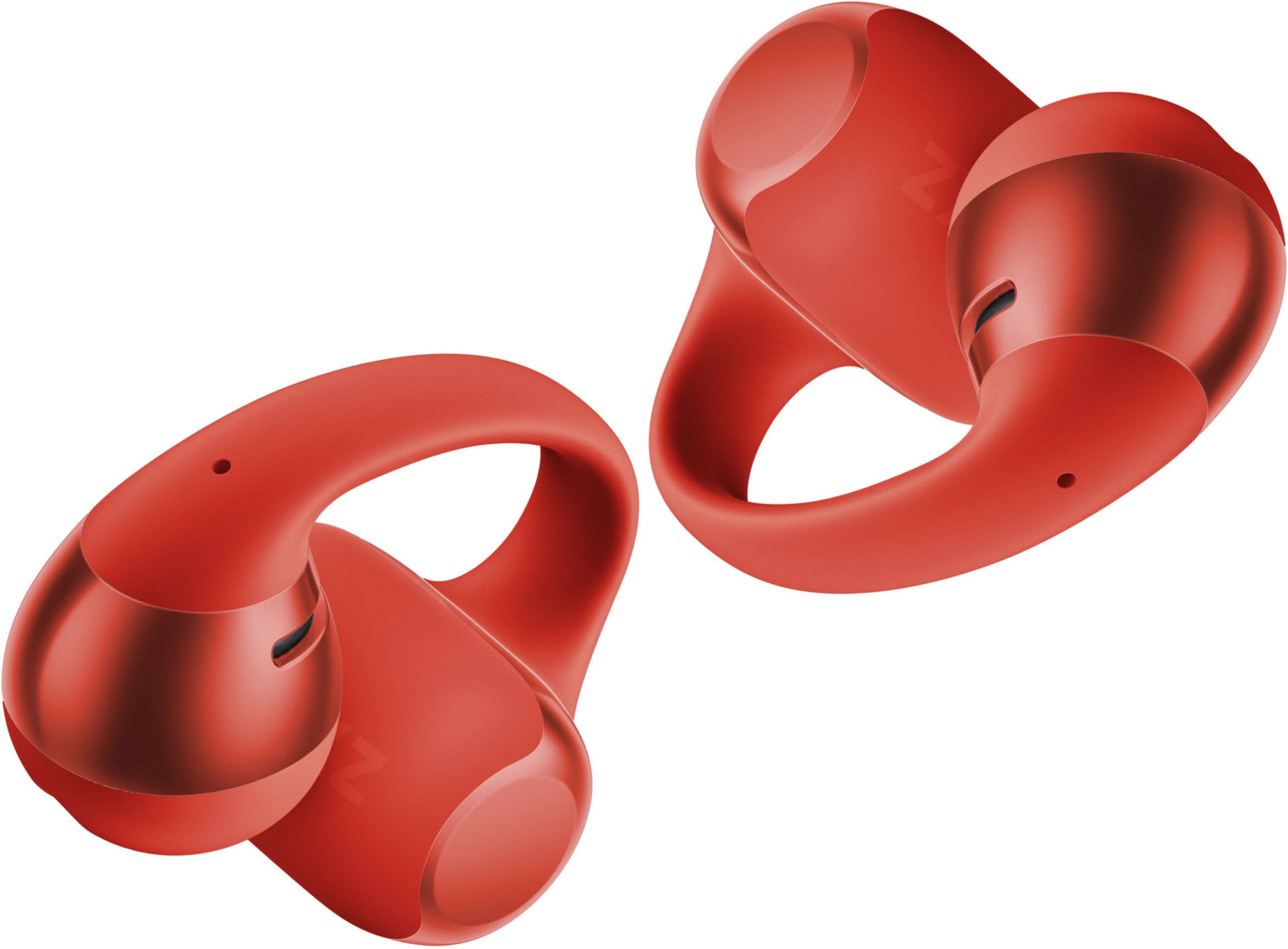 Alt View 1. Shokz - OpenDots ONE Open-Ear Clip-On True Wireless Bluetooth Earbuds - Red.