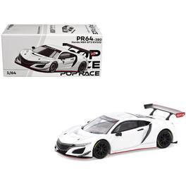 Honda NSX GT3 EVO22 White 1/64 Diecast Model Car by Pop Race