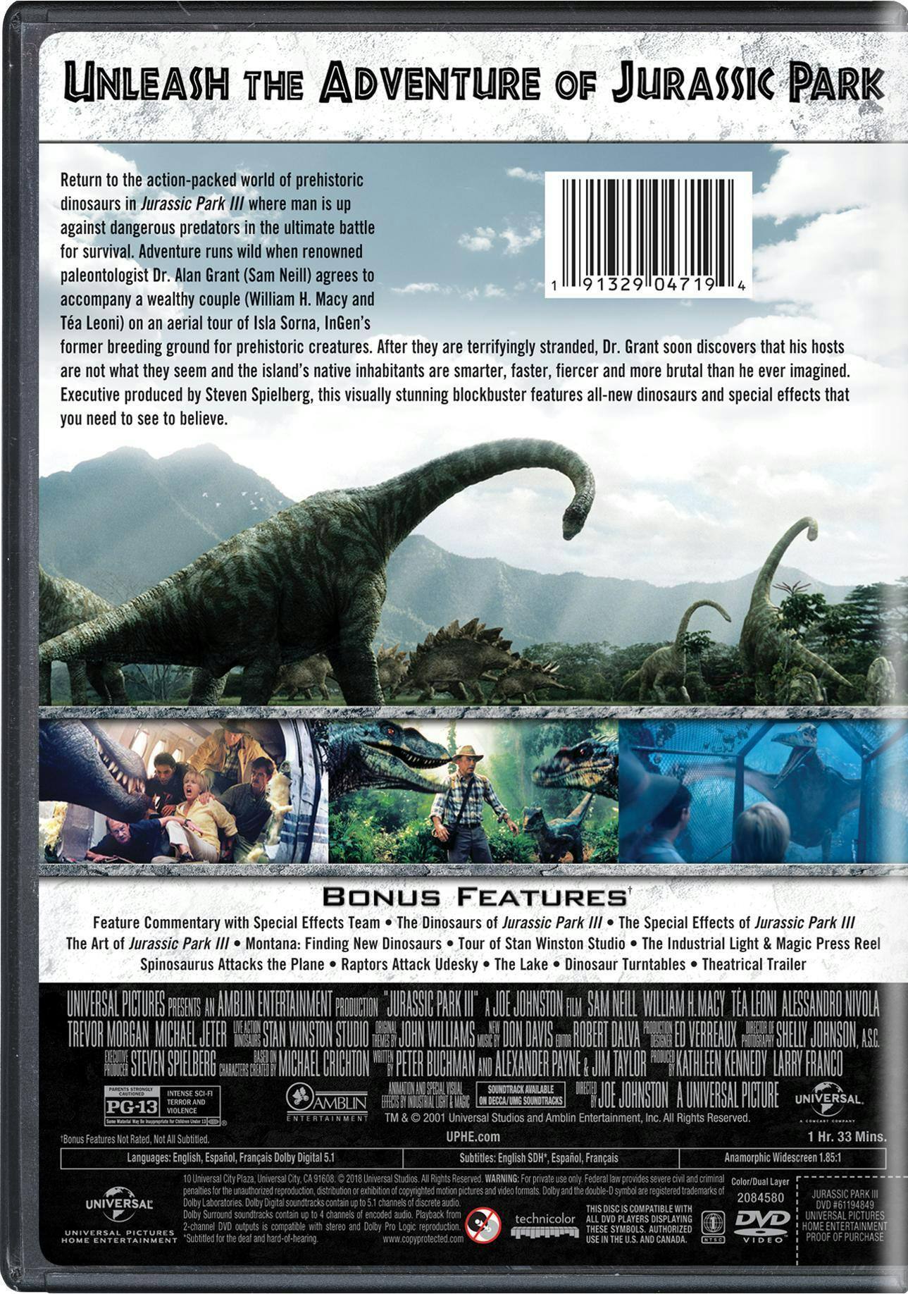 Angle. Jurassic Park 3 (DVD New Box Art) [DVD].