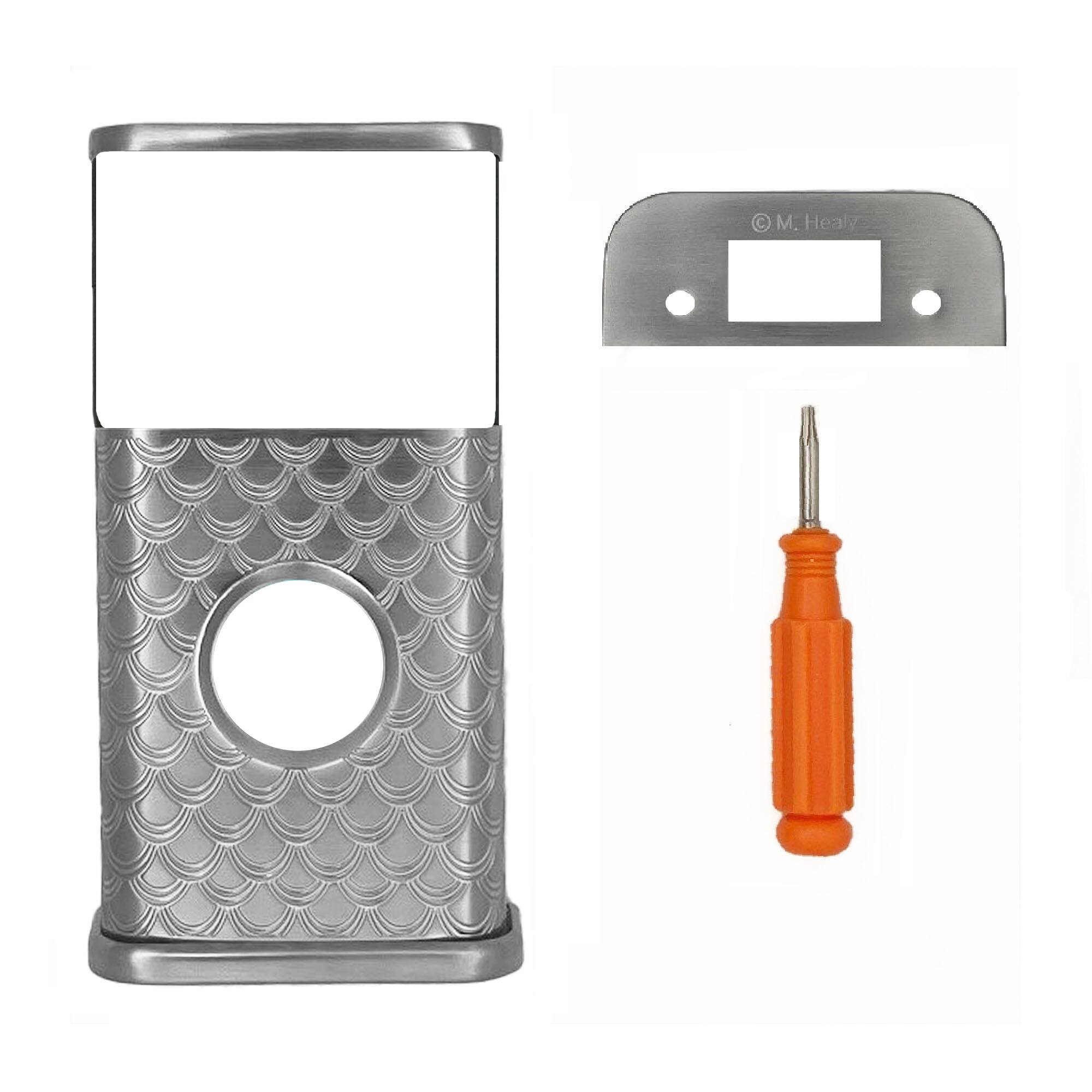 Back. Michael Healy - Scales Video Doorbell Cover (Ring 2nd Gen) - Nickel Silver.