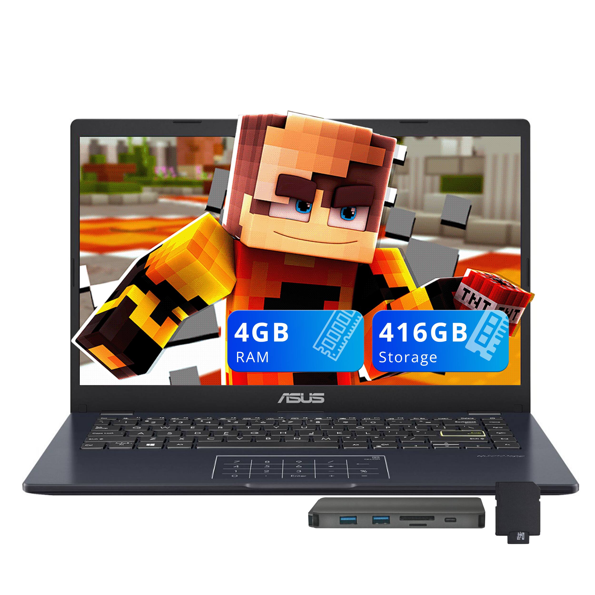 4GB RAM  
416GB Storage  
ASUS