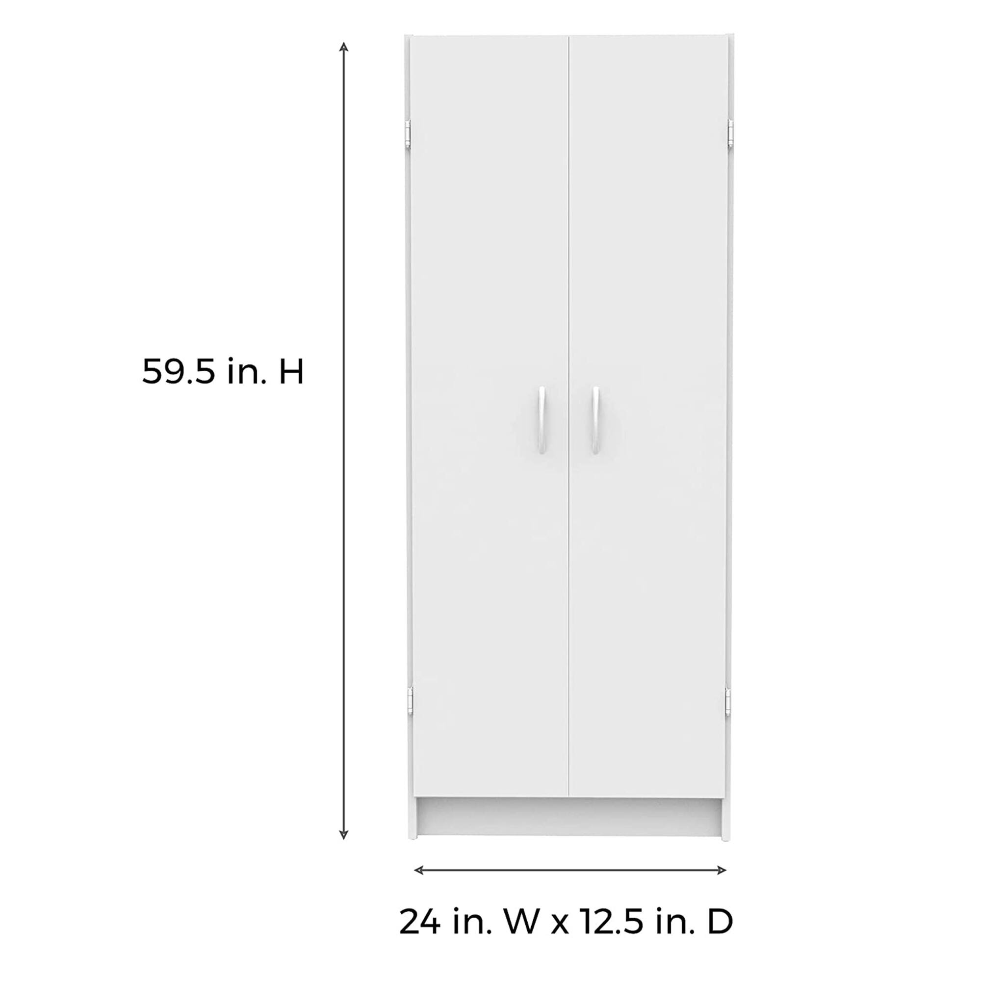 59.5 in. H  
24 in. W x 12.5 in. D