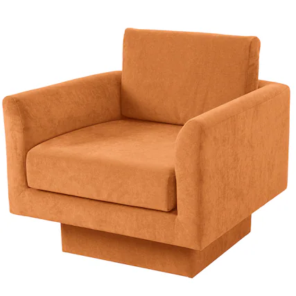 Front. Ainfox - Ainfox Single Sofa Sectional Sofa 360° Swivel Sofa - orange.