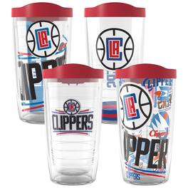 Tervis - LA Clippers Four-Pack 16oz. Classic Tumbler Set - Multicolor