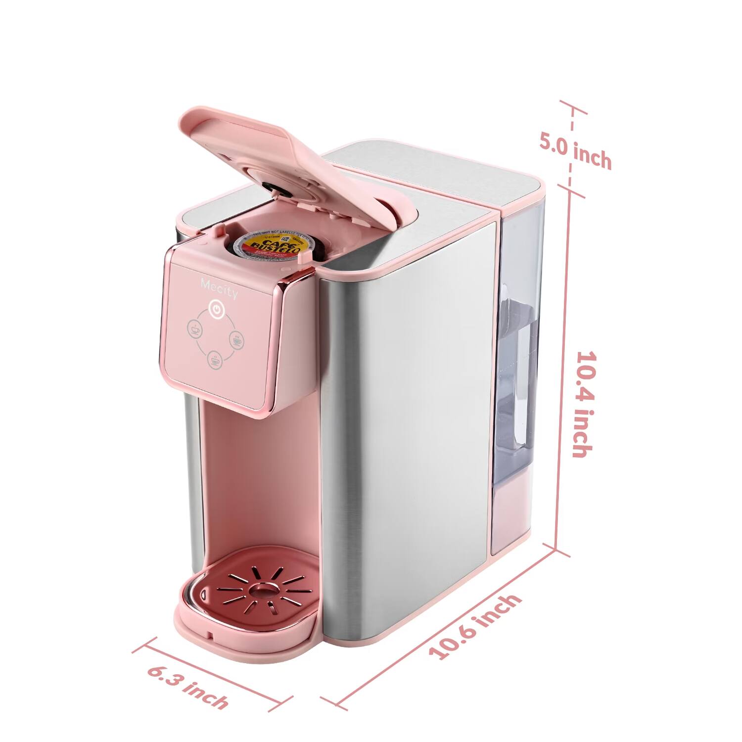 5.0 inch  
70 TOUMA BUSTELO CAFE Meerty  
10.4 inch  
6.3 inch  
10.6 inch