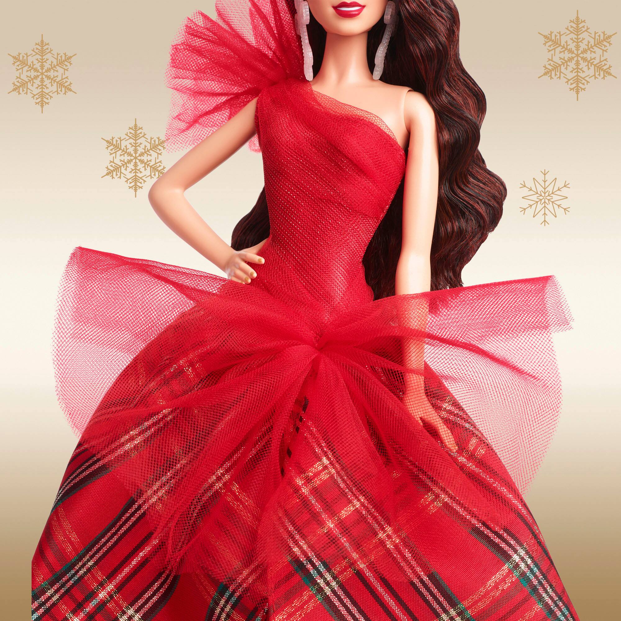 Alt View 13. Barbie - Signature 2024 Holiday Collectible Doll - Dark Brown Hair.