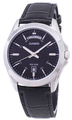 Casio - Analog Dial MTP-1370L-1AVDF MTP-1370L-1AV Men's Watch - Black