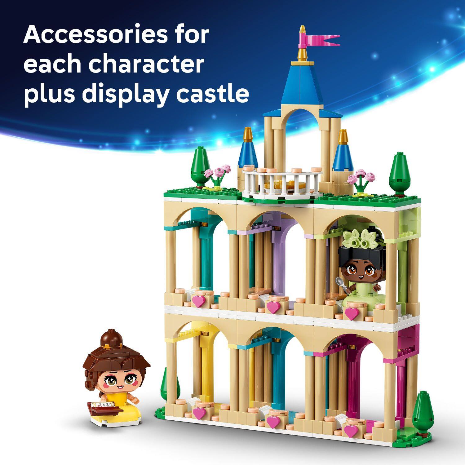 Accessories for each character plus display castle