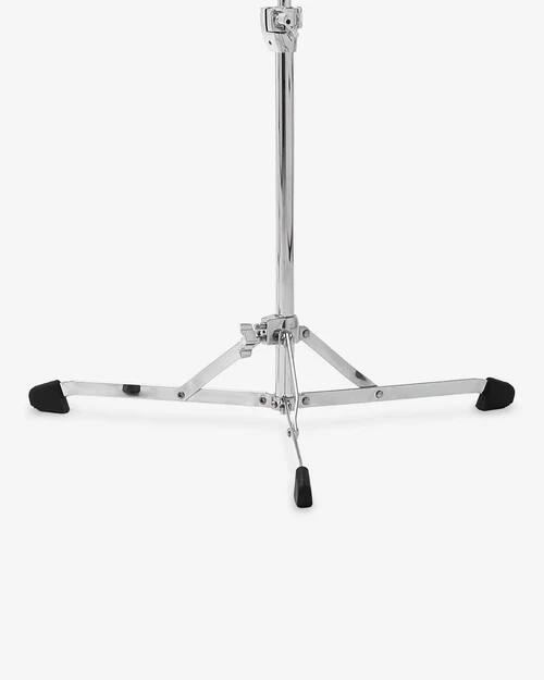 Left. Gibraltar Hardware - 8000 Series Flat Base Straight Cymbal Stand, with Vintage Style Design, Gearless Brake Tilter with Memory Lock.