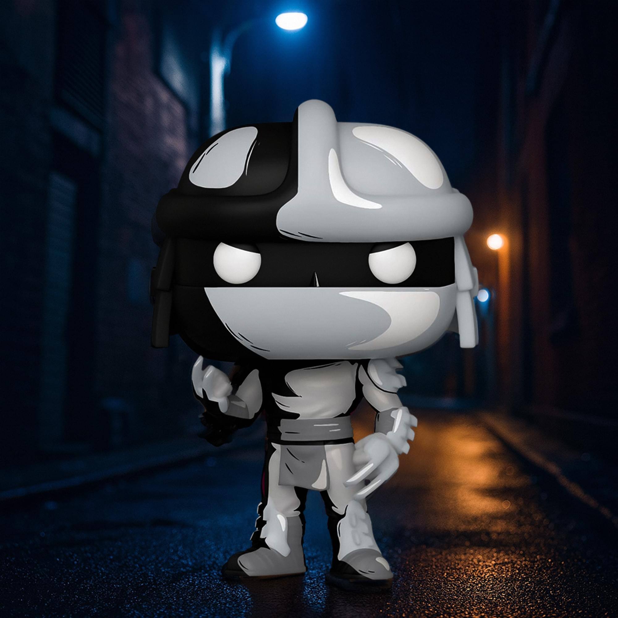 Alt View 2. Funko - TMNT Funko POP Vinyl Figure | Shredder B&W Exclusive - Grey.