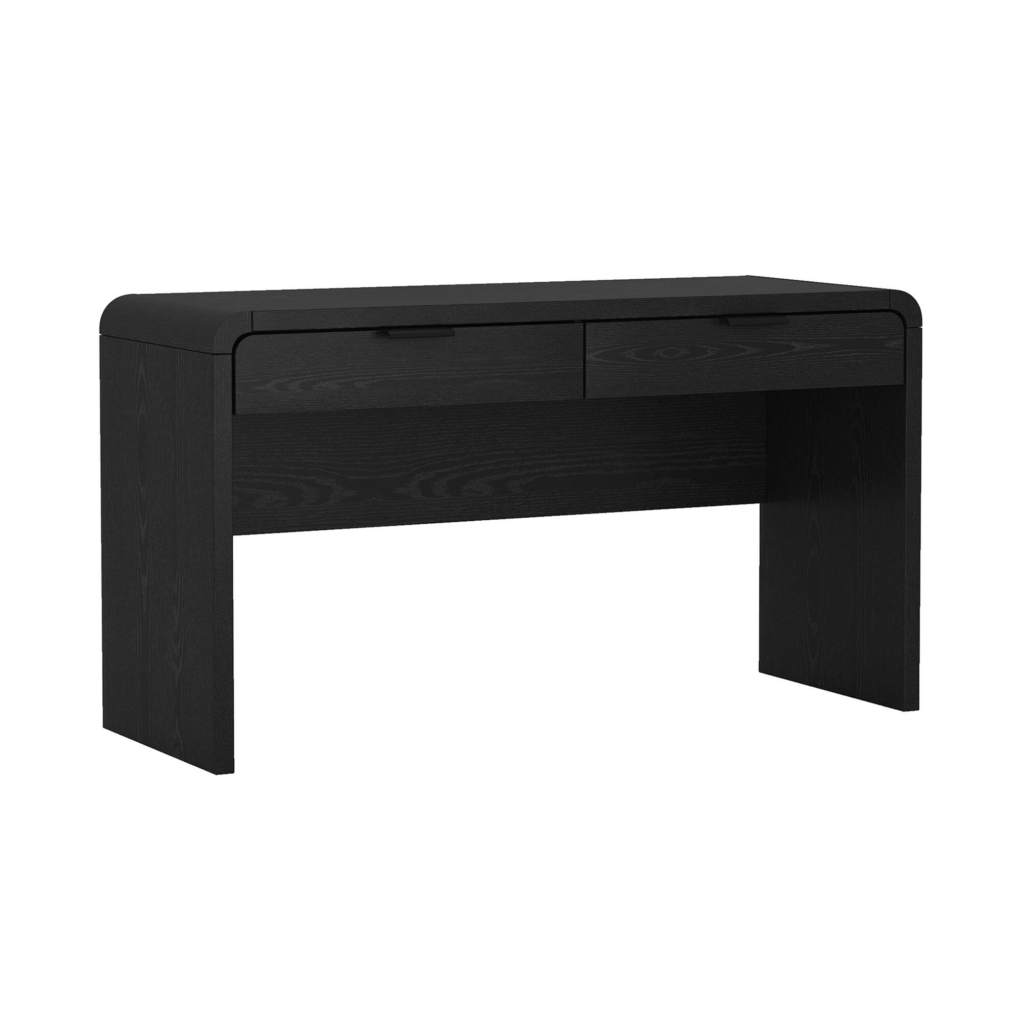 Alt View 2. Manhattan Comfort - Grace Modern 54" Office Desk - Black and Gold.