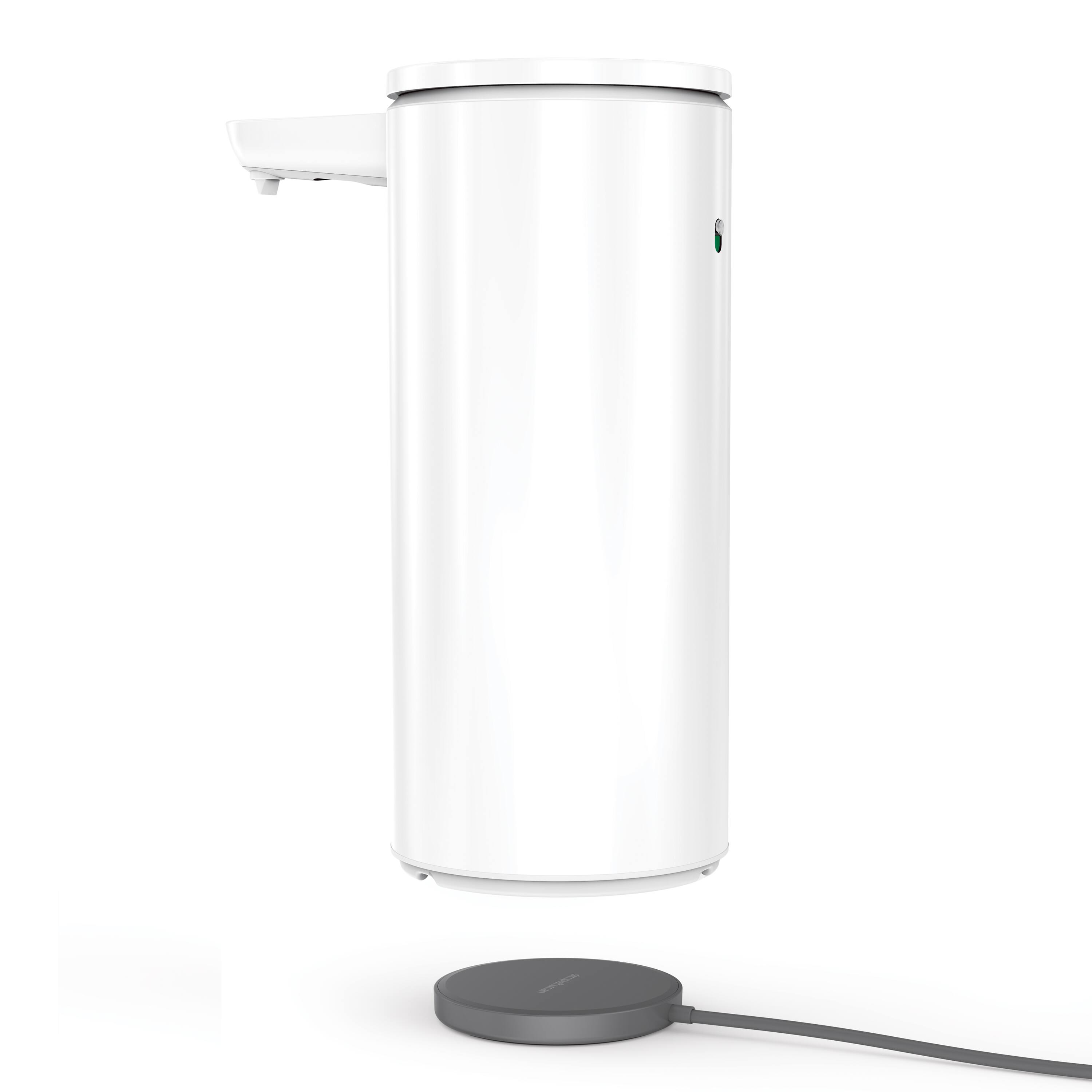 Alt View 4. simplehuman - 14 oz. liquid sensor pump with caddy, high-grade white steel - White.