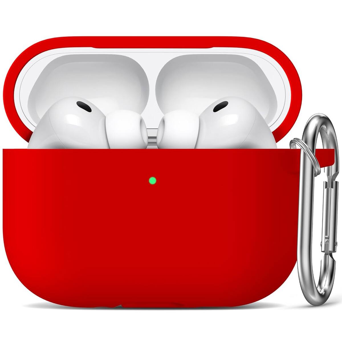 Front. Entronix - Entronix Case Compatible with AirPods Pro 3rd Gen - Soft-Touch Liquid Silicone - Red.