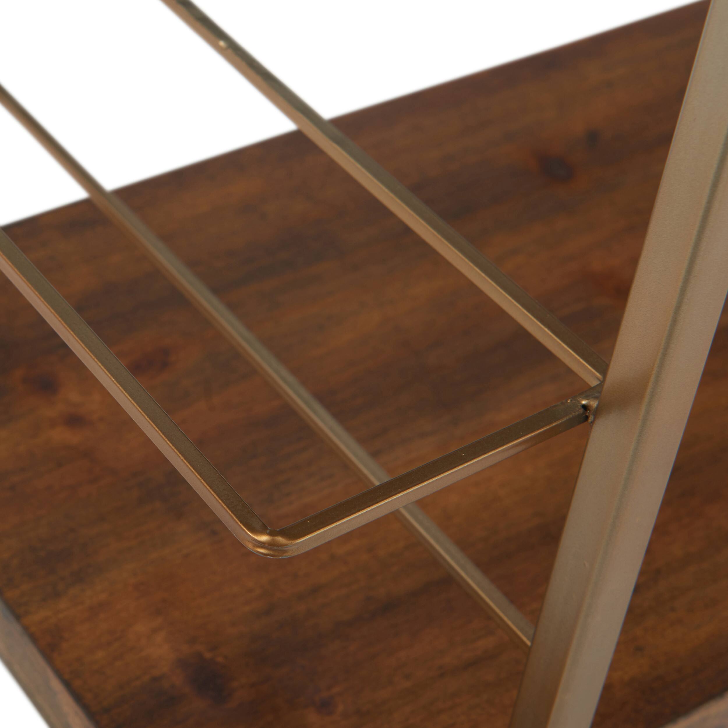 Alt View 15. Finch - Maxwell Bar Cart - Gold.