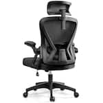 KERDOM - High Back Ergonomic Office Chair with Adjustable Headrest & Lumbar Support Tilt Reclining Computer Chair for Home Office - Black