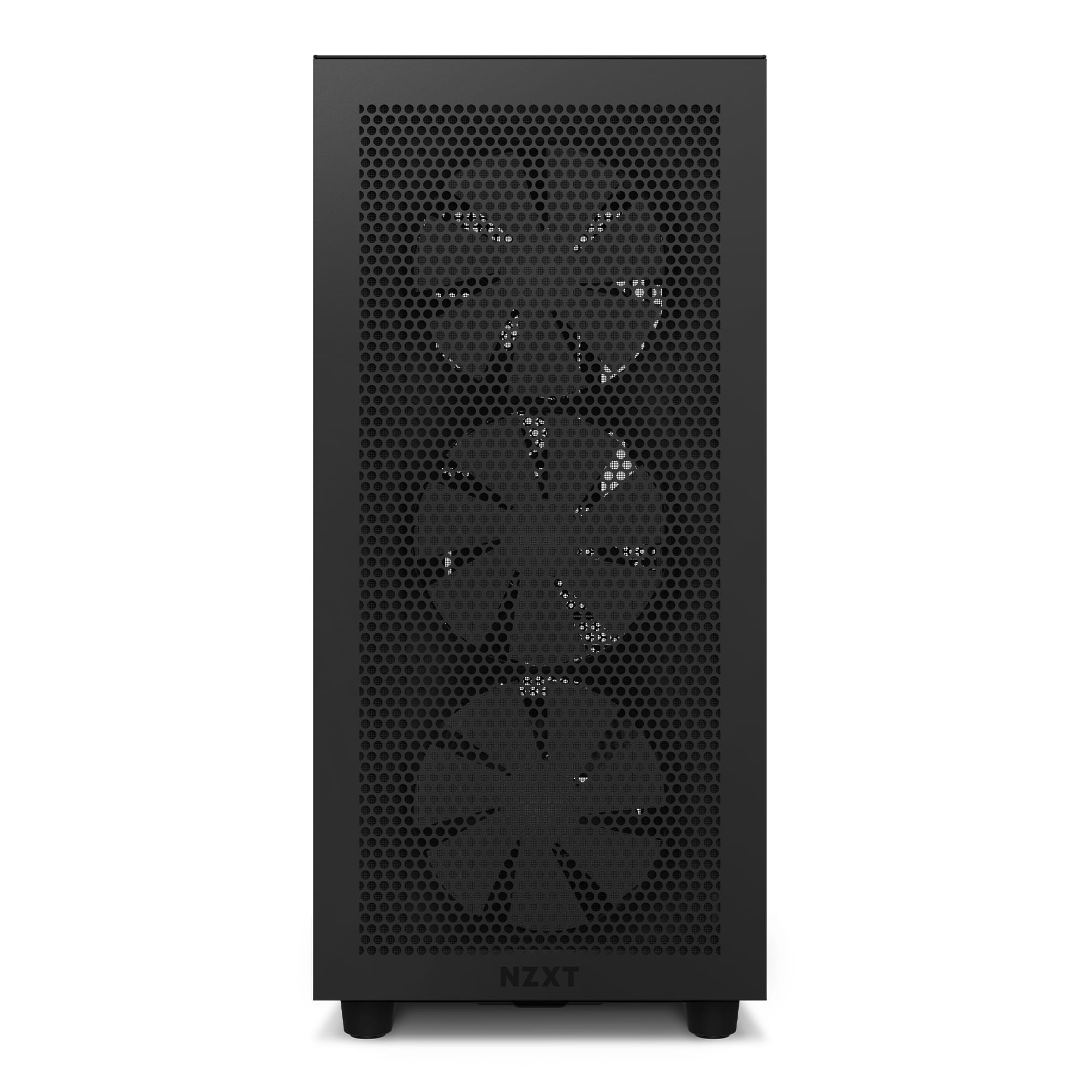 Alt View 13. NZXT - H7 Flow RGB ATX Mid-Tower Case with RGB Fans - Black.