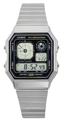 Casio - Vintage Digital Stainless Steel Quartz A130WE-1A Unisex Watch - Black