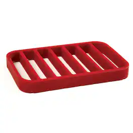 Norpro - Rectangle Silicone Roast Rack – 9 x 6 Inch, Heat-Resistant - Red